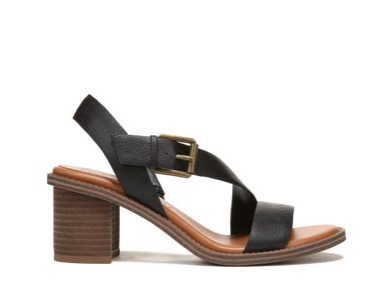 the ivy block heel dress sandal in black