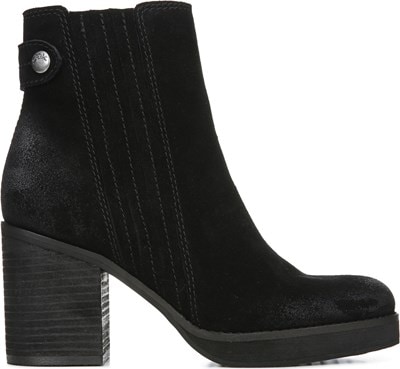ZodiacShoes.com | Zodiac Gemma Block Heel Bootie in Black Leather